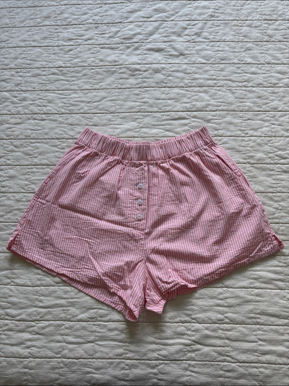 Daily Drills Pink & White Striped Boxer Shorts